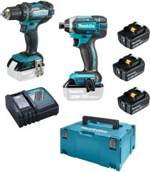 Набор шуруповертов с аккумуляторами Makita DLX2127TJ1
