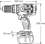 Акумуляторний ударний дриль-шурупокрут BHP440RFE 14,4 В