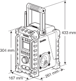 Акумуляторний радіоприймач BMR100 9,6 - 24 В
