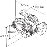 Акумуляторна ручна дискова пила BSS610RFE 18 В 